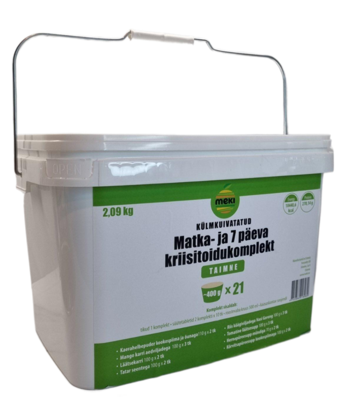 MATKA-JA 7 PÄEVA KRIISITOIDUKOMPLEKT TAIMNE 2,09 KG