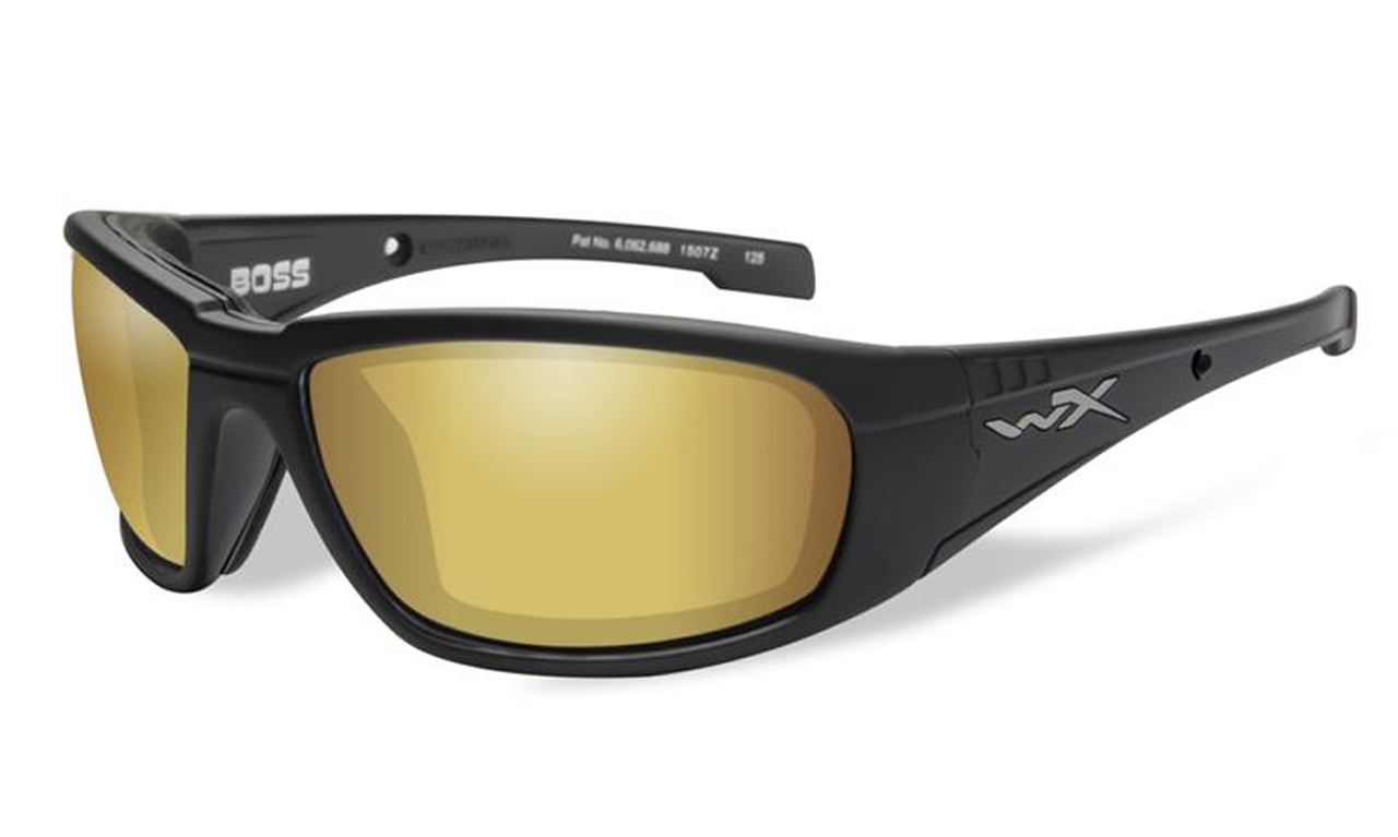PÄIKESEPRILLID WILEY X BOSS POL AMBER GOLD MIRROR MATTE BLACK FRAME