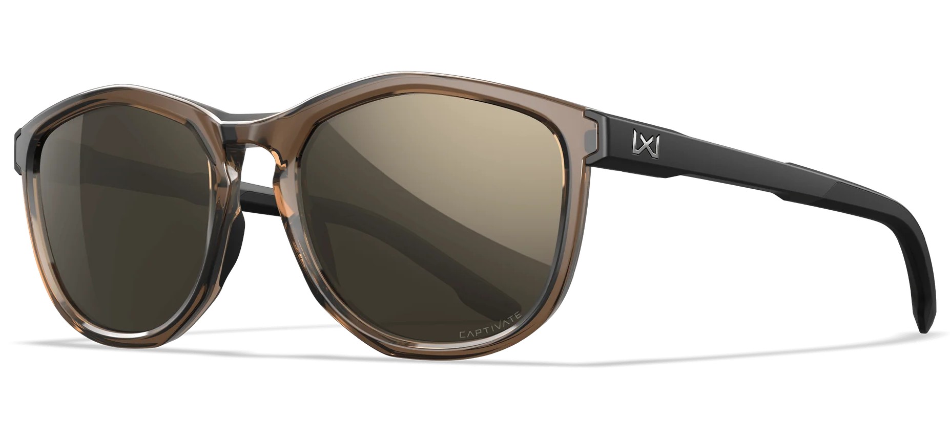 PÄIKESEPRILLID WILEYX BRAVO CAPTIVATE TUNGSTEN MIRROR GLOSS CRYSTAL TAN/MATTE BLACK FRAME