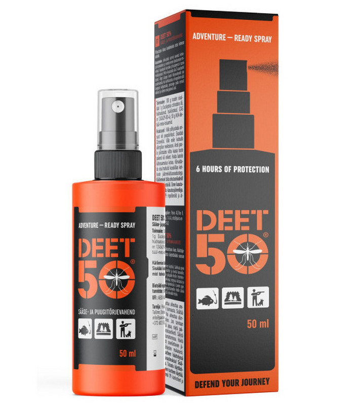 СРЕДСТВО ОТ КОМАРОВ И КЛЕЩЕЙ DEET 50% ADVENTURE READY SPRAY 50 ML