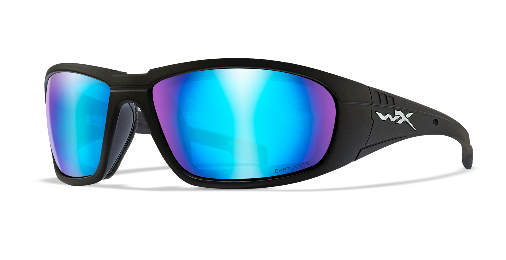 PÄIKESEPRILLID WILEY X BOSS CAPTIVATE BLUE MIRROR MATTE BLACK FRAME