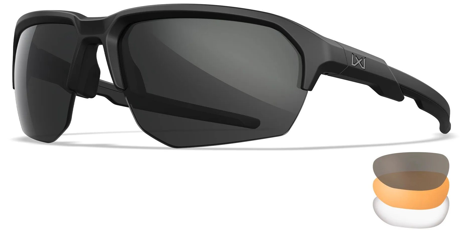 PRILLID WILEYX JAKL CLEAR/GREY/LIGHT RUST MATTE BLACK FRAME